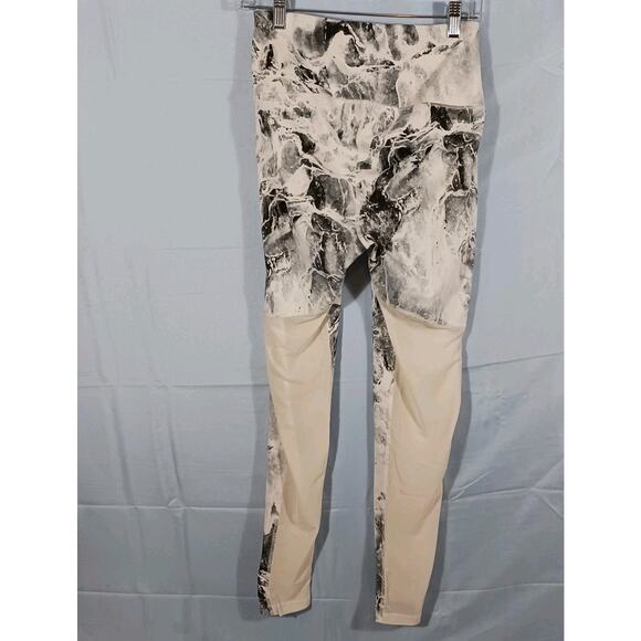 Varley Leggings Women's Small Var-Tech Black White Grey Marble Mesh Panels - Picture 4 of 13